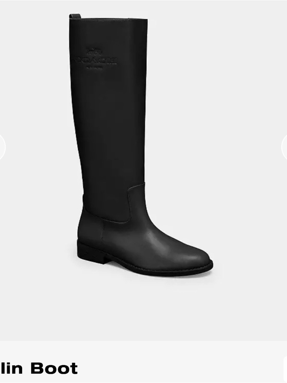 Coach marlin boot Black Over-the-Knee Slim Riding Boot